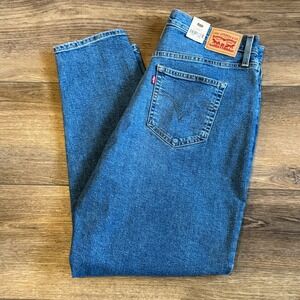 Levi's High Waisted Mom Jeans Women's 33x29 Blue Denim Stretch Retro 90s NEW